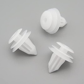 VVO Fasteners- White Plastic Interior Side Trim Clips for Toyota Yaris, RAV4, Auris, (Pack of 10)
