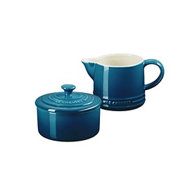 Le Creuset Stoneware Signature Cream & Sugar Set, Deep Teal