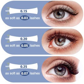 Qeelasee Ellipse Eyelash Extension 0.20mm D Curl 13mm Flat Eyelashes False Mink Individual Eyelash Extension Professional Salon Use