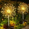 suddus Solar Garden Lights Outdoor Waterproof Decorative, 2Pack 150LED Firework
