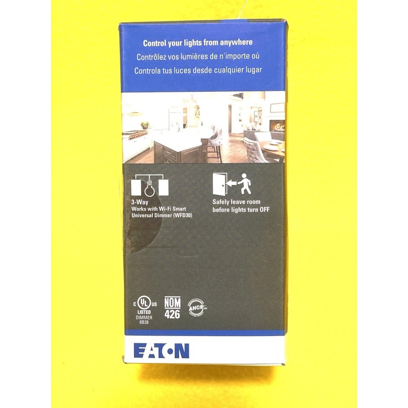 Eaton Smart 3-Way Universal WiFi Dimmer Switch Brown Black or