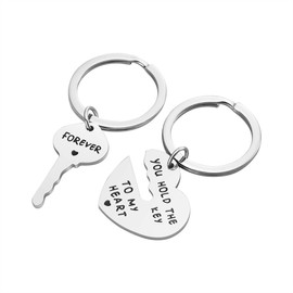 Couple Gifts for Boyfriend and Girlfriend - You Hold The Key To My Heart Couple Keychain for Him and Her, Valentine's Day Birthday Gifts for Boyfriend Girlfriend, His and Her Gifts