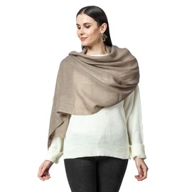 PASHWRAP Cashmere Wrap Handwoven in Kashmir - Luxurious large Cashmere Scarf for Women Lightweight (Toosh)