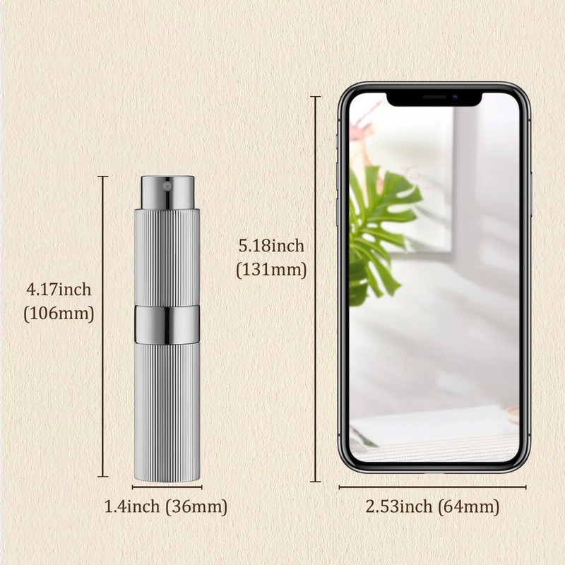 LISAPACK 8ml Stripe Perfume Atomizer Spray Bottle, 3pcs Travel Cologne