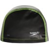 Speedo unisex-adult Swim Cap Stretch Fit,Black/Silver,Large/X-Large