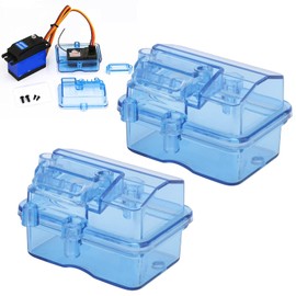 RC Receiver Box, 2 Sets Radio Receiver Protector, Waterproof Receiver Box, Transparent for RC Car Boat, Default