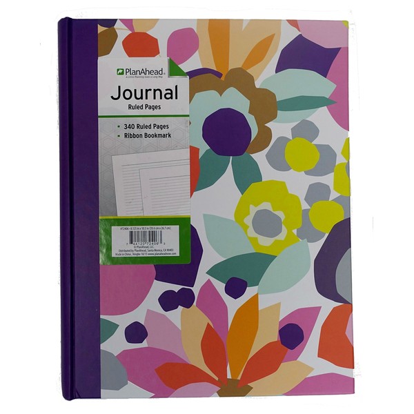 PlanAhead Jumbo Bound Journal; 340 Ruled Pages With Ribbon Bookmark; Color May Vary