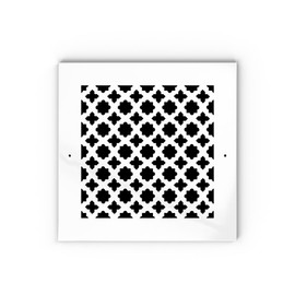 SABA Home Decor Air Vent Cover Grille - Acrylic Plexiglass 16" x 16" Duct Opening, 18" x 18" Overall White Finish Decorative Covers for Walls & Ceilings NOT for Floor USE, Venetian