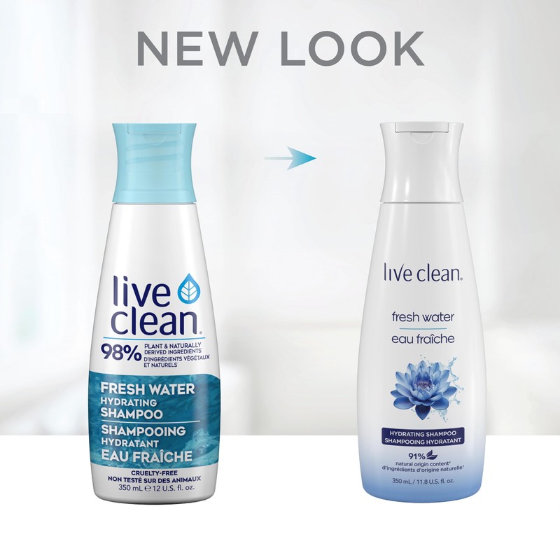 Live Clean Shampoo, Hydrating Fresh Water, 12 Oz