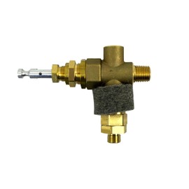 American Made Piloted Unloader Valve for Gas Air Compressors with Manual Hand Unloader. 1/4" MNPT Pilot Inlet, 1/8" FNPT Pilot Outlet, 1/4" Compression Unloader Inlet (Preset to 140-175 PSI)