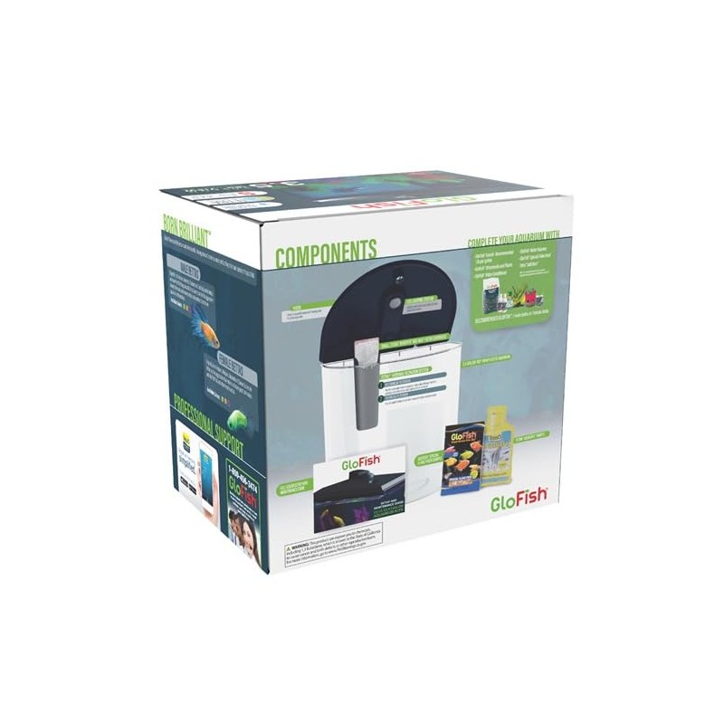 GloFish 3.5 Gallon Aquarium Kit with LED Lighting and Tetra