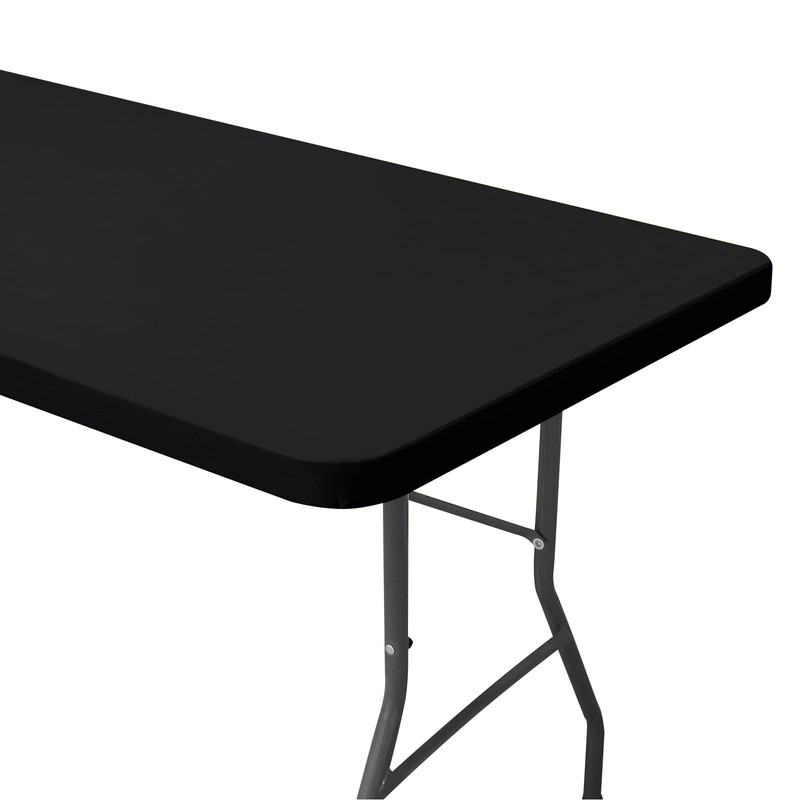 UgyDuky 6Ft Rectangle Fabric Table Cloth Waterproof Polyester Elastic Fitted