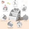 Folding Kids Step Stool for Bathroom and Potty Training,Anti-Slip, Anti-Tip
