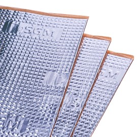 SGM Silver 80mil 18 sqft Car Sound Deadening Mat, Automotive Sound Deadener, Self Adhesive Butyl Car Sound Deadening Material, Audio Noise Insulation and Dampening Sheets