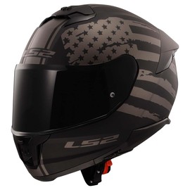 LS2 Helmets Stream II Full Face Motorcycle Helmet W/SunShield (Matte America Gray/Black - Large)