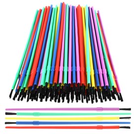 Prasacco 100 Pieces Paint Brushes Bulk, Plastic Paint Brushes for Kids Paint Brushes Oil Watercolor Brushes Colorful Detail Painting Kit for Kids Party Art Crafts School Classroom Supplies