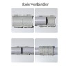 Pipe Connector M25 - Sleeve for Smooth Pipes, 4 Half