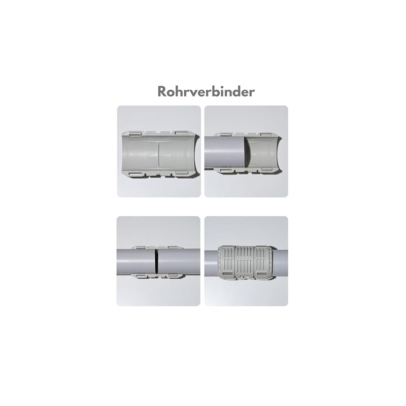 Pipe Connector M25 - Sleeve for Smooth Pipes, 4 Half
