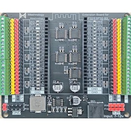 Meshnology ESP32 Breakout Board for ESP32 / ESP32-S3 WROVER WROOM/DevKitC/NodeMCU Expansion Board with Four Plastic Seals 5V 3.3V Sockets GPIO Status LED (N40)