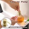 Ximlike Round Bathroom Soap Dispenser Gold Pump, Glass Bottle with