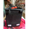 Lusso Black Car Trash Can, 3.5 Gallon, Manual-Lift Opening Mechanism,