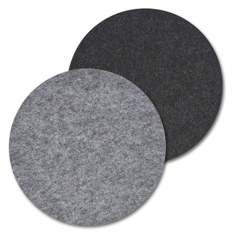 Zeller 27046 Place Mat Felt Approx. Diameter 38 cm Grey