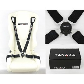 TANAKA BLACK 4 POINT CAM LOCK QUICK RELEASE RACING SEAT BELT HARNESS FIT PONTIAC