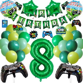 Birthday Decoration Boys 8 Years, Gaming Theme Birthday Party, Gamer Decoration Birthday, Children's Video Game Theme Party Decoration Set