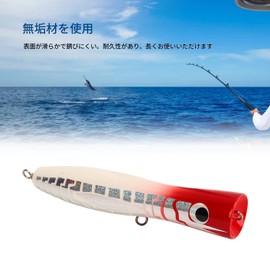 Lures Popper Popper Fishing Lures for Bass Tuna GT Reflective Basswood 180mm 86g (02#)