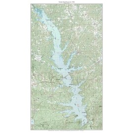 Toledo Bend Reservoir 1986 - USGS Old Topographic Lake Map Custom Composite Reprint - Louisiana 21 x 36