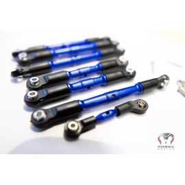 For Traxxas Fits Traxxas 4x4 Ultimate Slash Aluminum Blue turnbuckles / Tie Rods FULL SET