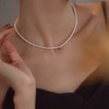 Dainty Pearl Necklaces for Women 14k Gold Plating White Tiny