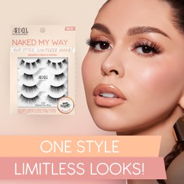 Ardell Naked My Way 436 False Eyelashes, DIY Lash Clusters, Natural Look Individual Lashes, Reusable Lash Extension, Stackable or Wear Solo, 4 Pair, 1-Pack