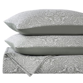 Superior 3 Piece Bedspread Set, Home Bed Decor, Decorative Bed Spread, 2 Pillow Shams, Medium Weight Blanket, Floral Matelasse Coverlet, Bedding Essentials, Enzy Collection, Queen, Sage