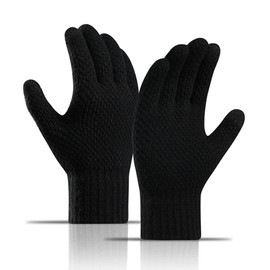 HGDGears Winter Warm Knitted Gloves for Men,Soft Lining,Touchscreen Thermal Knitted Gloves for Cold Weather