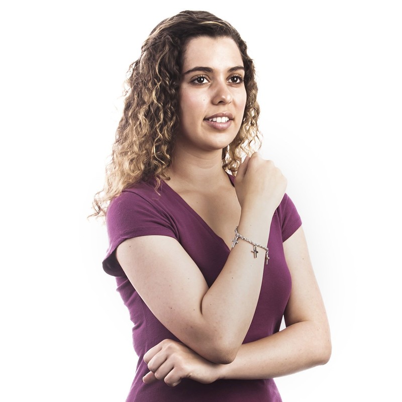 West Coast Jewelry ELYA Stainless Steel Cross Charm Bracelet