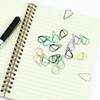 100Pcs Small Golden Paper Clips, Water Drop-Shaped Paperclips Bookmarks for