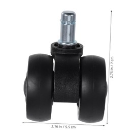 Parliky 5pcs Heavy Duty Office Chair Casters Wheels Double Bearing Silent Trolley Replacement Wheels Easy Installation for Gaming and Office Chairs Smooth Rotation for Versatile Use