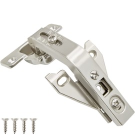 TOUCH Cabinet Hinges (2 Pairs, 4 PCS) Face Frame 135 Degree Bi-Fold Clip-on Lazy Susan Self Close Cupboard Door 3-Way Adjustable Folding Kitchen Corner Cabinet Hinges with Screws
