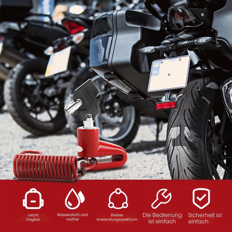 ZenXstore Brake Disc Lock - Strong Bicycle Lock for E-Scooter,