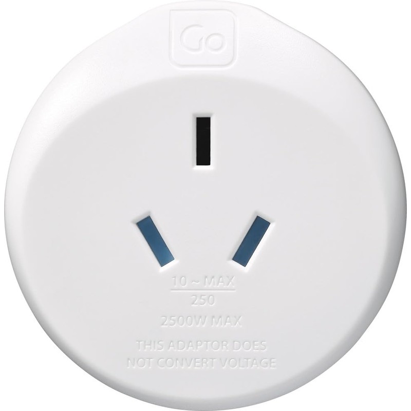 Go Travel AUS - EU Travel Adapter, White