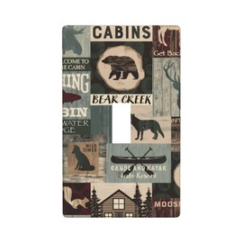 Brown Cute Beer Anime Wall Plate Switch Plate Kawaii Animal Decorator Wall Plate Light Switch Cover Outlet Cover for home Decor gift