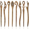 8 Pieces Wooden Hair Sticks Japanese Hair Chopstick for Women