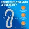 Stainless Steel Carabiner Clip, 4 Pack, 316 Marine Grade, Heavy