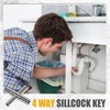 GlamRays Square Key, 4-Way Inner Dimensions 6.5 mm/7 mm/8 mm/9