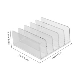 Operitacx Bookends Decorative Clear Bookend Office Bookend Book Stopper for Shelves Table Book Organiser Bookend for Desk Stand for Books Transparent Acrylic