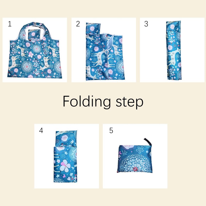 FAVORTALK Waterproof Shopping Bag Lightweight Foldable - Packaway Foldaway Groceries