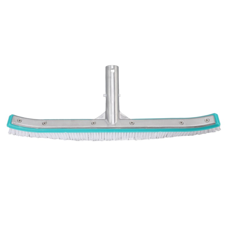 18in Swimming Pool Brush Plastic Nylon Stainless Steel Cleaning Tool