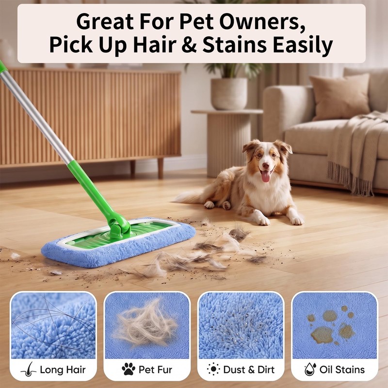 Awubsd 8 Reusable Microfibre Microfiber Floor Speed Mop Refill Wipes