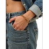 Lubrifico 14k Chunky Gold Plated Rope Link Bracelets for Women